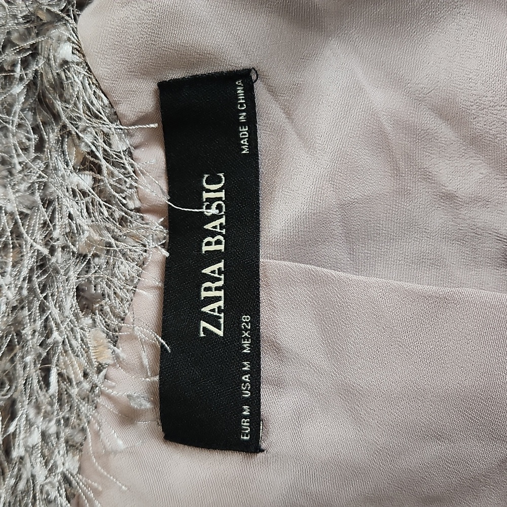 Zara Basic M Cardigan Funky Fun Jacket, Gray Pink - image 2